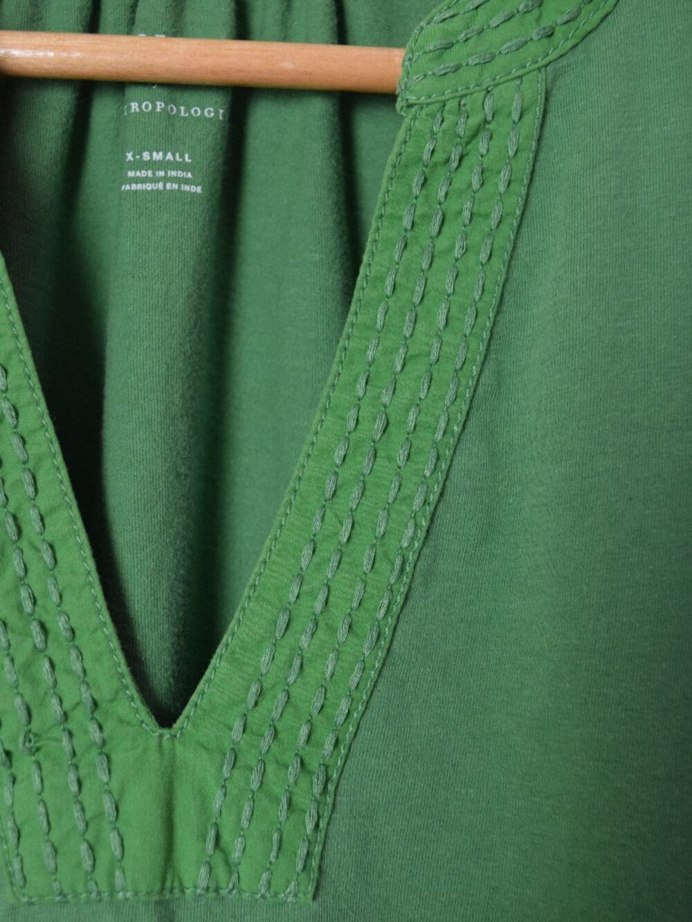 MAEVE ANTHROPOLOGIE RUFFLE SLEEVE GREEN TOP - Picture 7 of 11